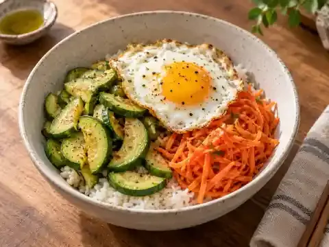 애호박 당근라페 덮밥