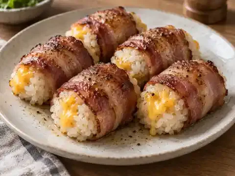 베이컨 치즈말이 주먹밥