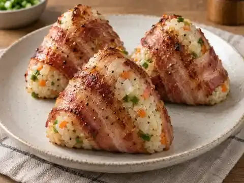 베이컨 삼각주먹밥