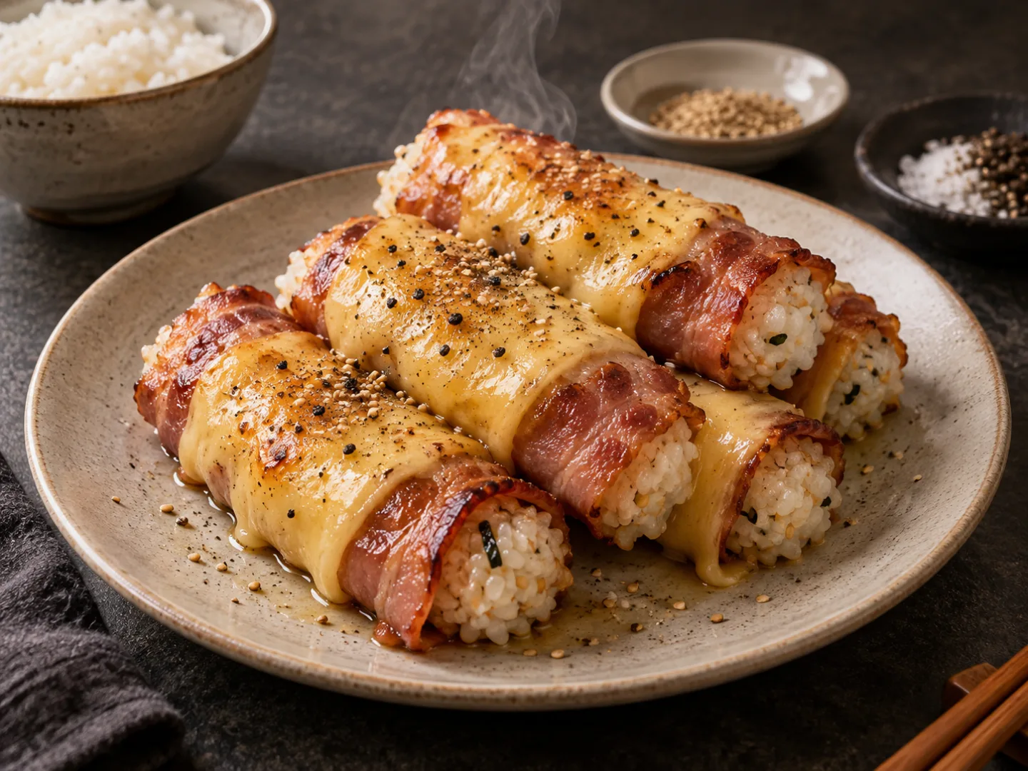 베이컨치즈 밥말이