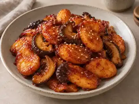 버섯 떡강정