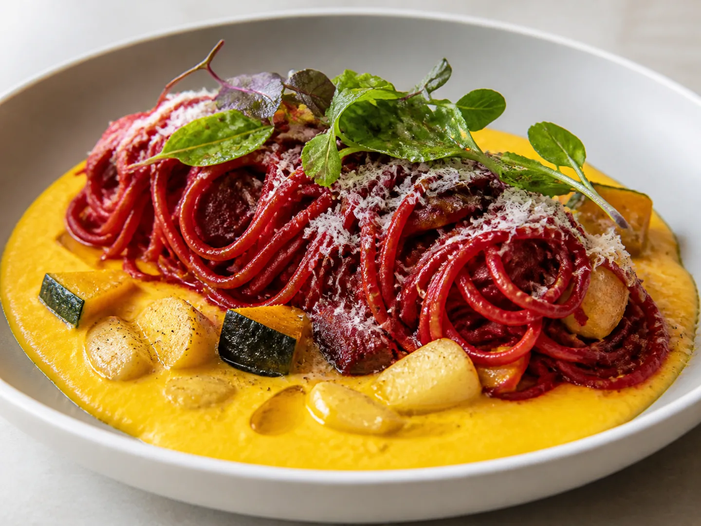 비트 단호박 파스타