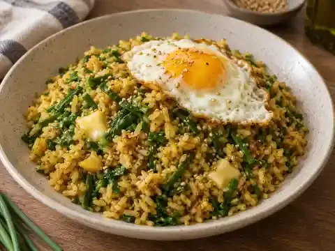 카레 부추 볶음밥