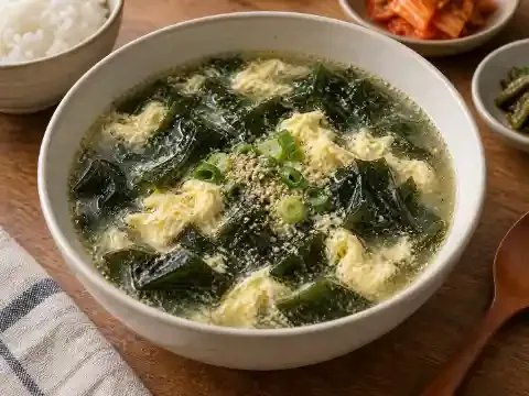 들깨 달걀 미역국