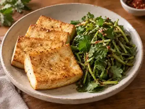 두부구이와 참나물무침