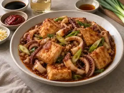 두부 오징어 간장조림