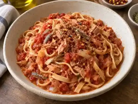 두부면 토마토 참치 파스타