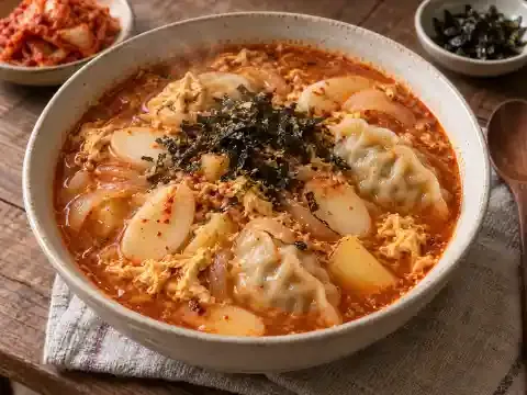 장떡 만둣국
