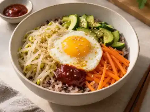찐 채소 비빔밥