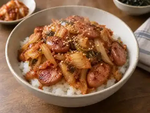 김치 소시지덮밥