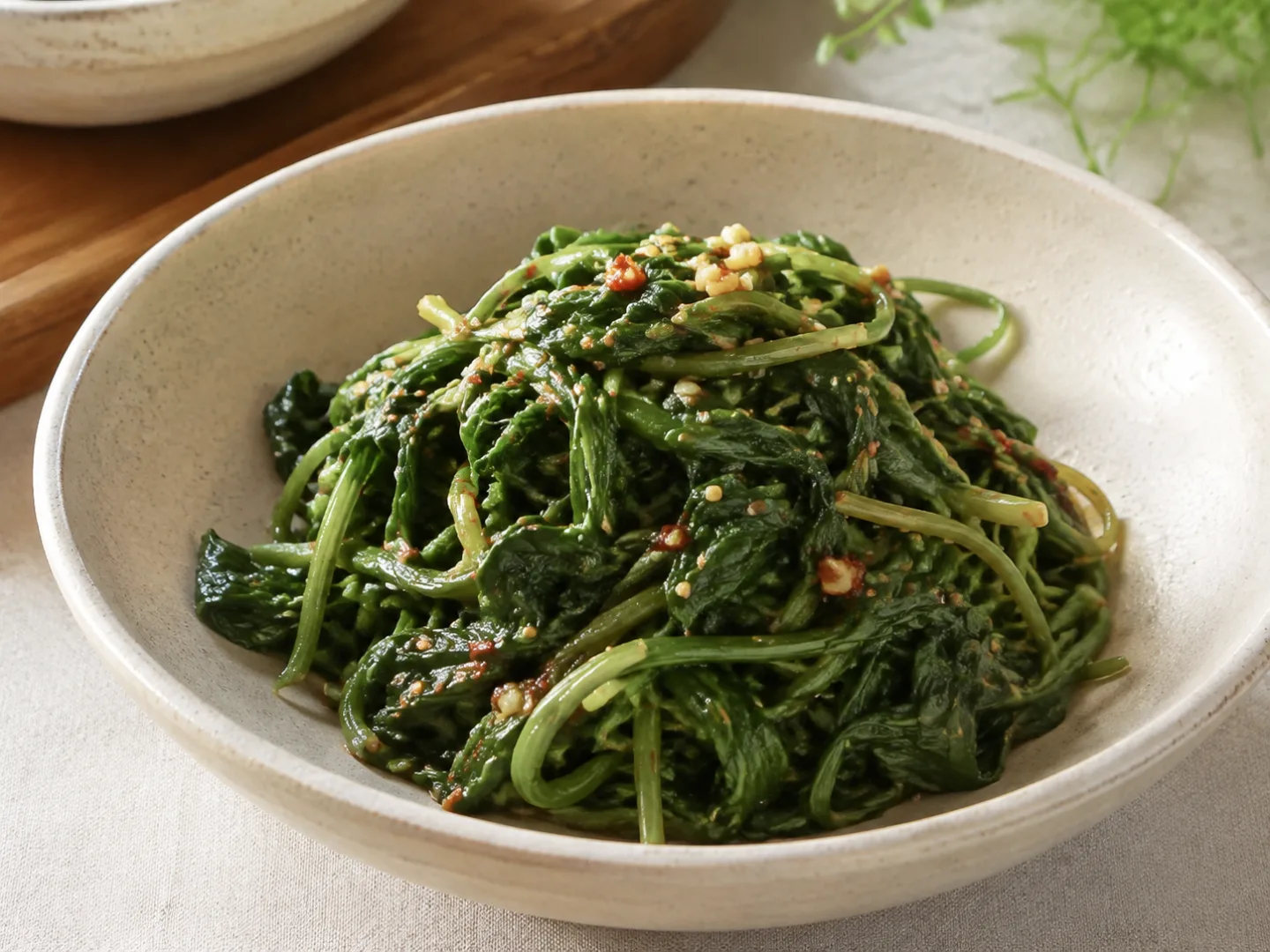 깻순무침