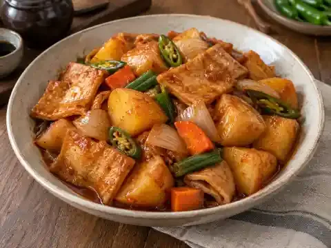 매콤 감자어묵조림
