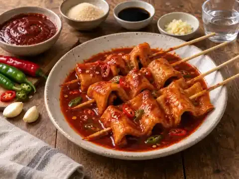 매운 어묵꼬치