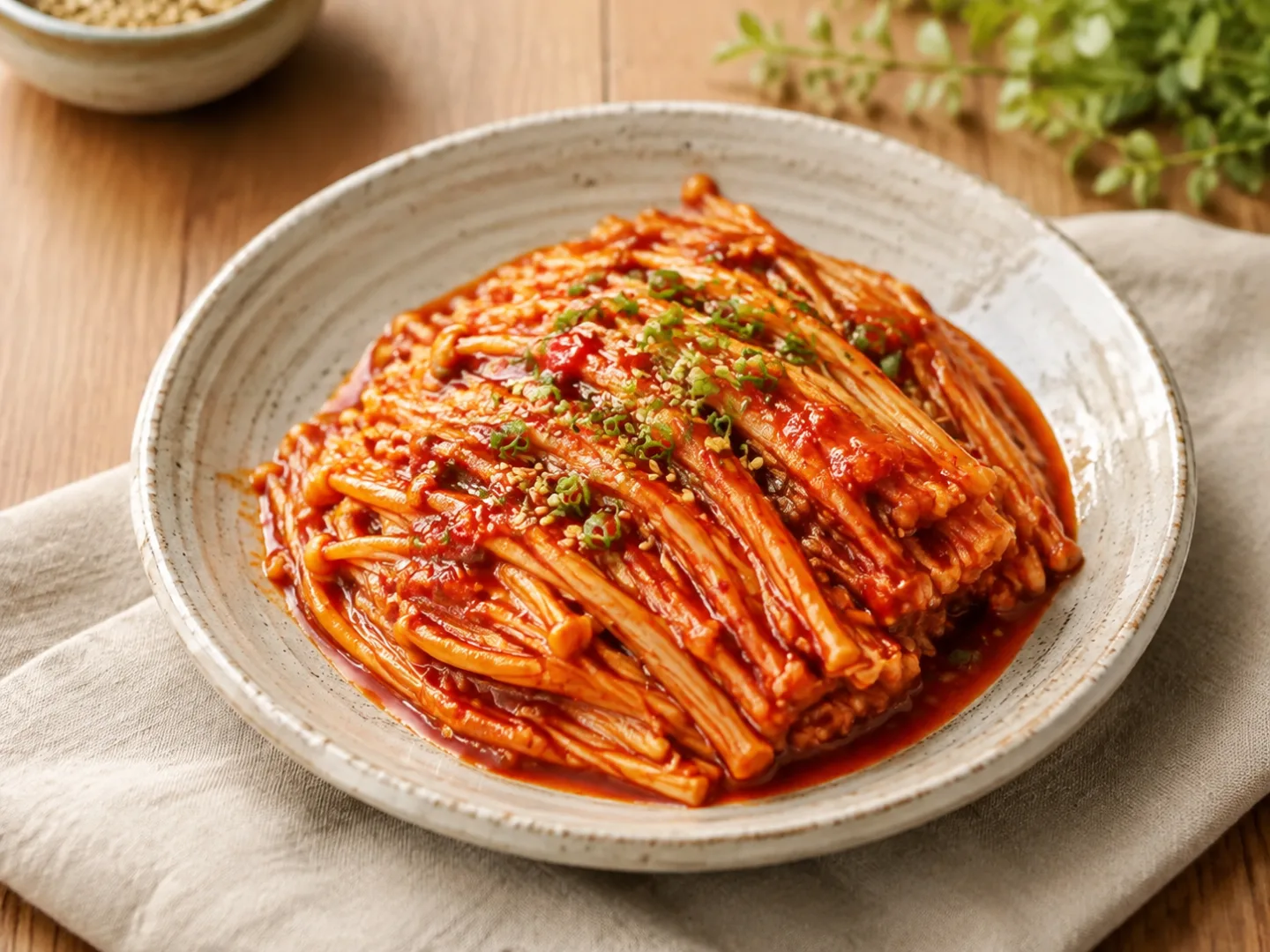 매운 팽이버섯조림