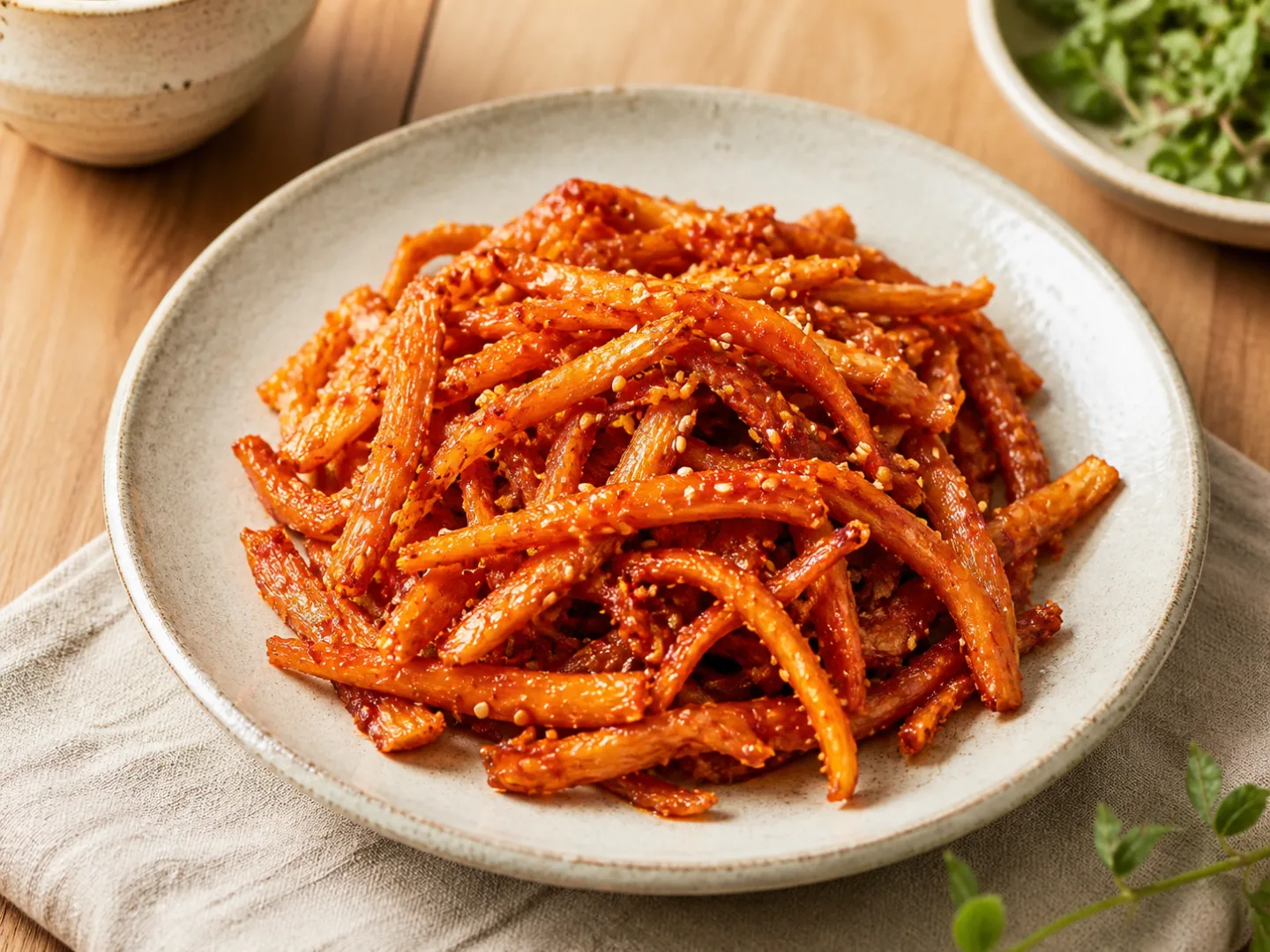 마른 더덕 무침