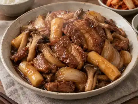 돼지목살 떡조림