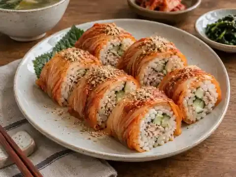 묵은지말이밥