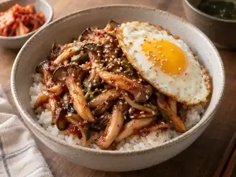 느타리버섯 덮밥