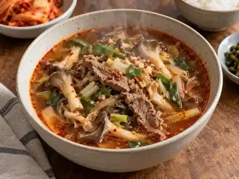 느타리 소고기국