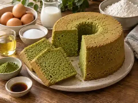 녹차 쉬폰케이크