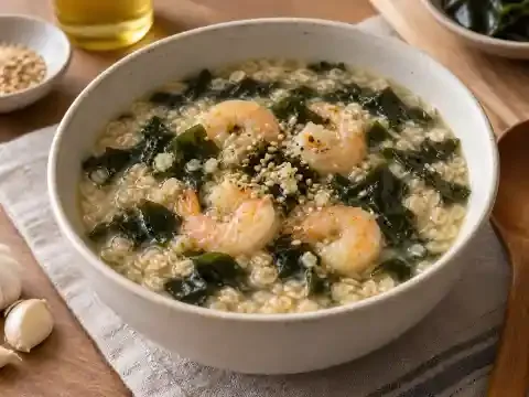 오트밀 미역새우죽