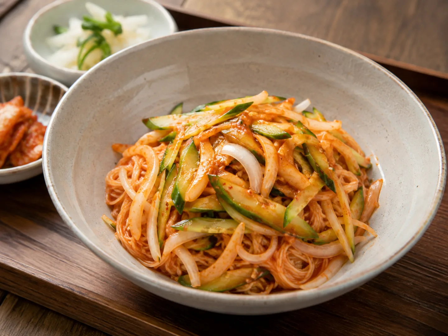 오이 양파 비빔국수