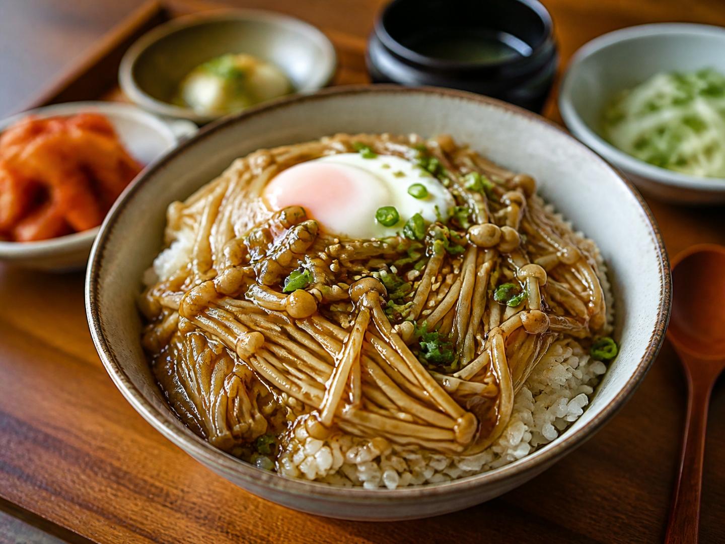 팽이버섯 덮밥