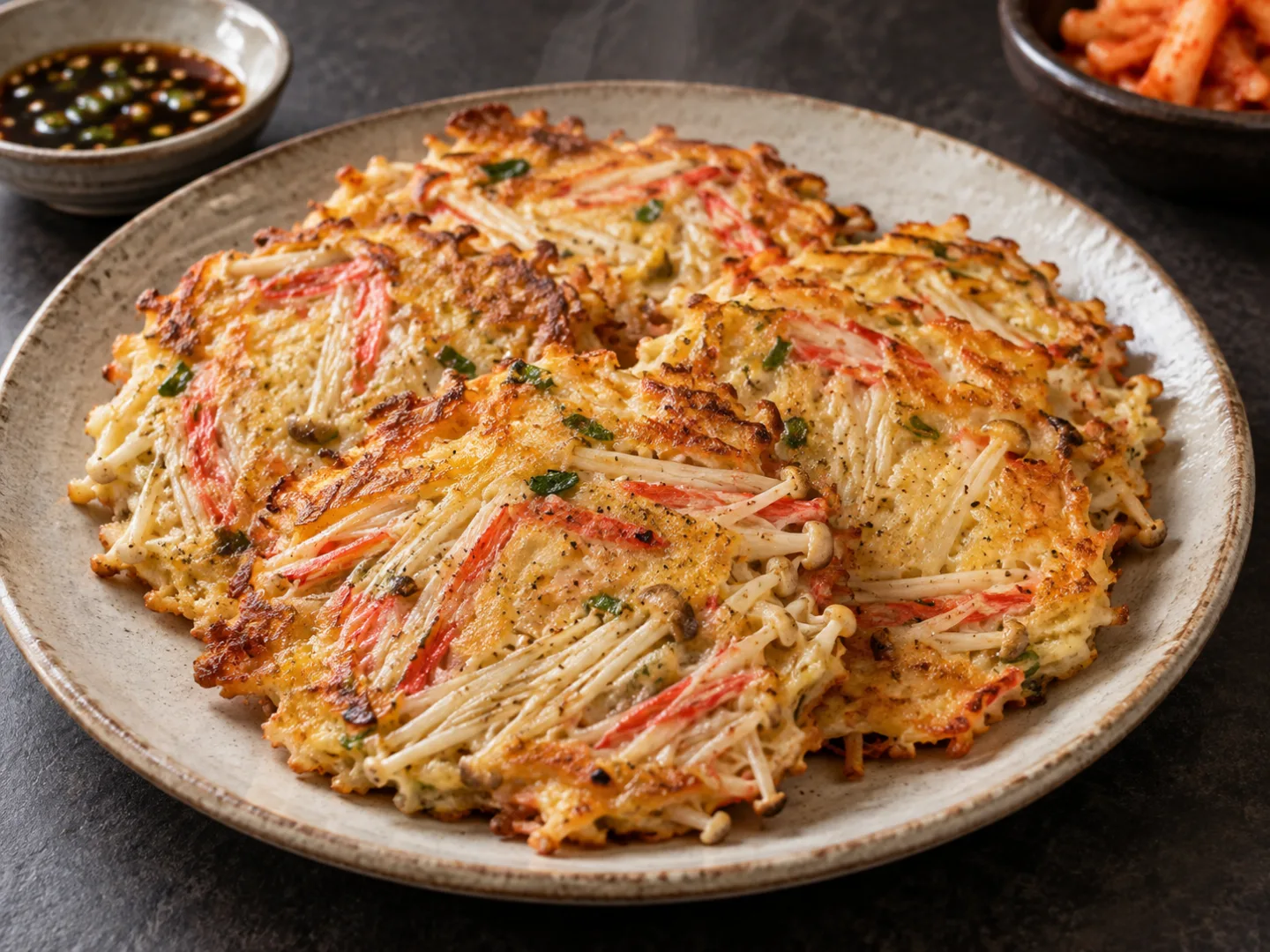 팽이버섯 맛살전
