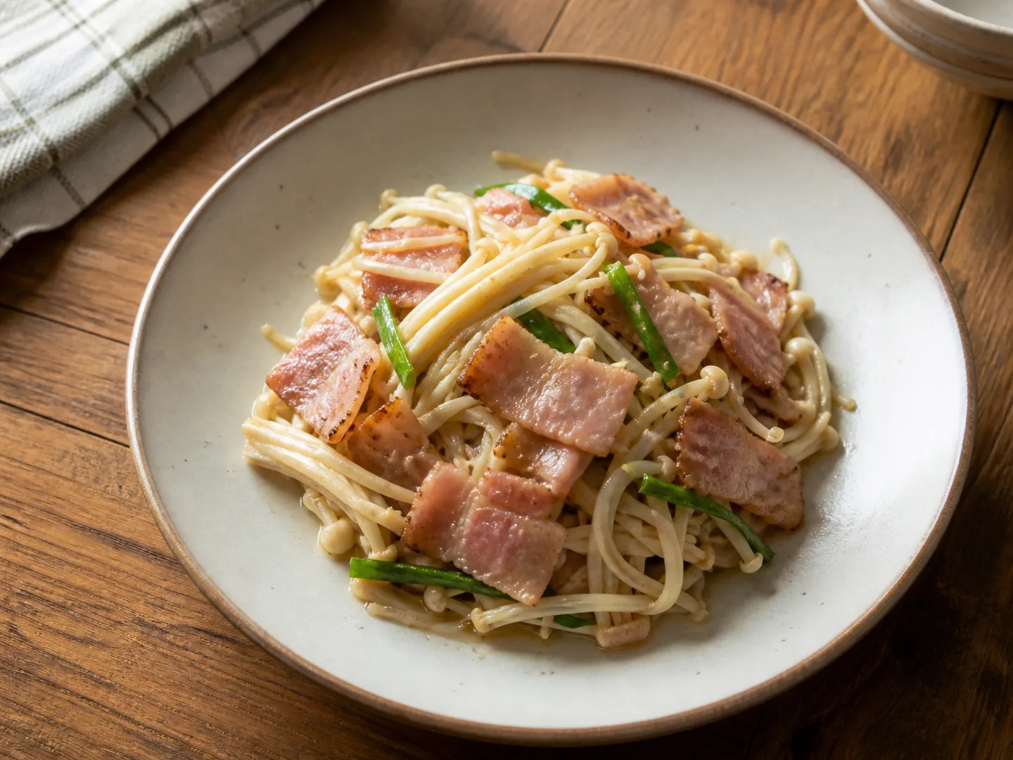 팽이버섯 베이컨볶음