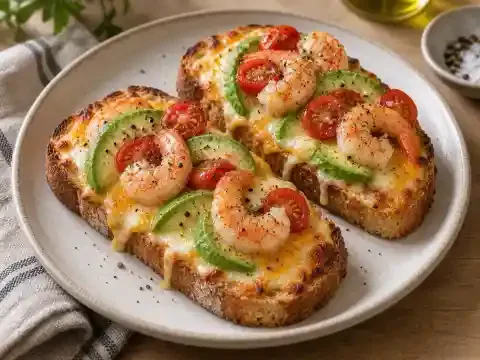 새우 아보카도 토스트