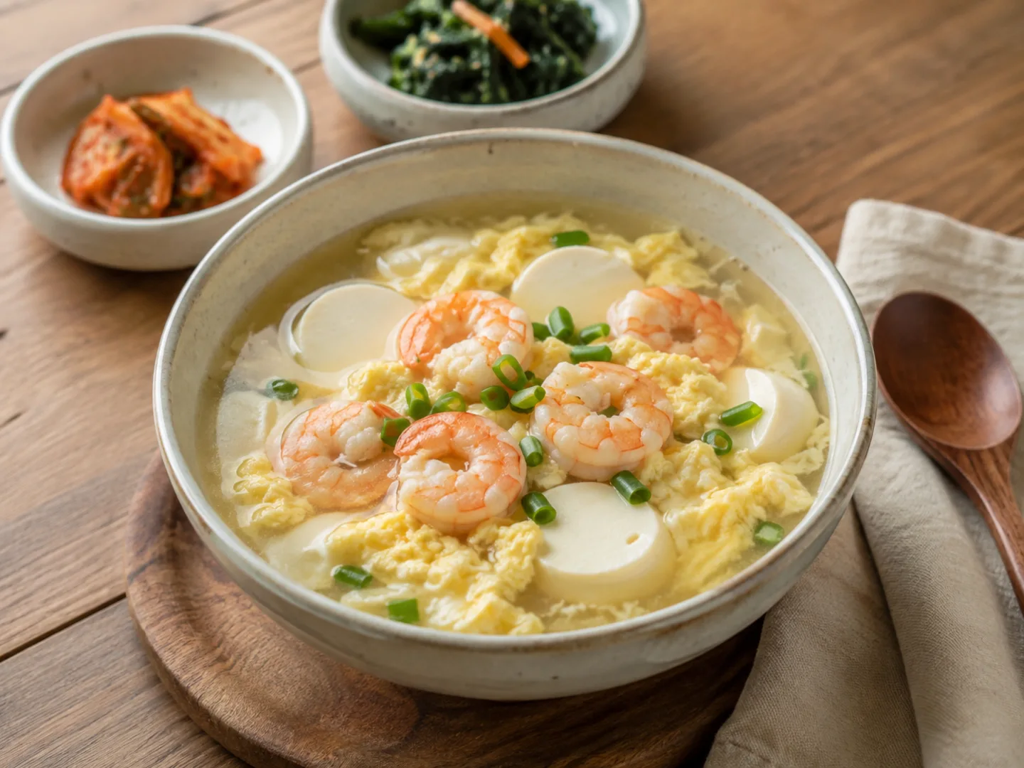 새우 연두부 달걀탕
