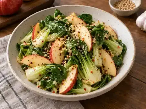 사과 청경채무침