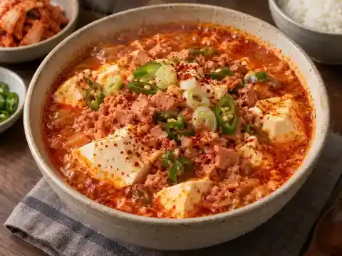 스팸 순두부찌개
