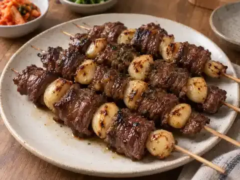 소고기 마늘꼬치