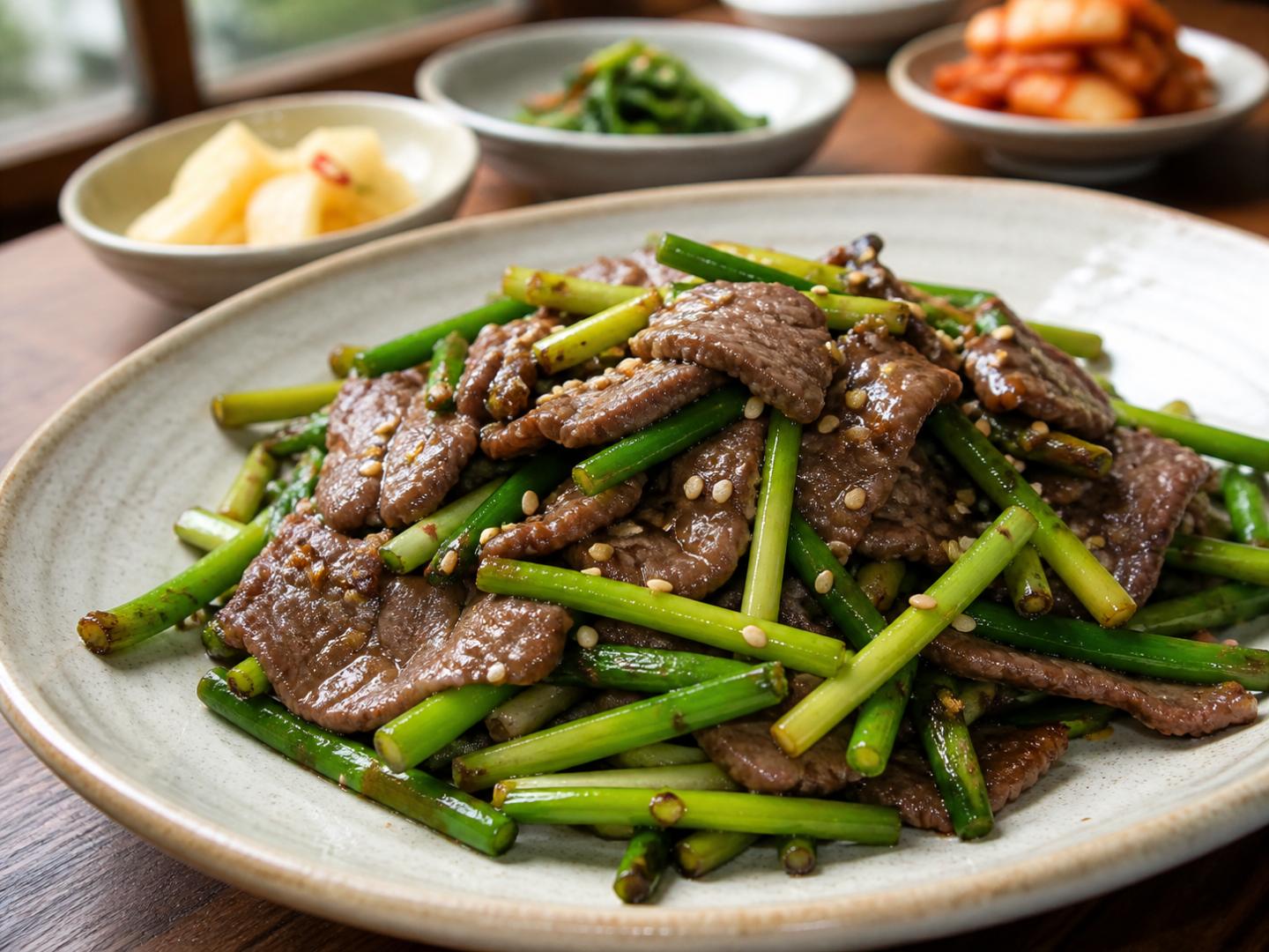 소고기 마늘쫑볶음