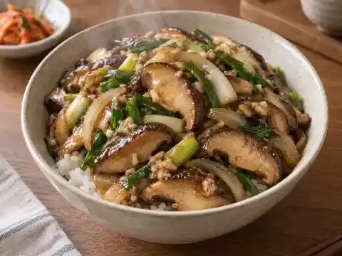 송향버섯 덮밥