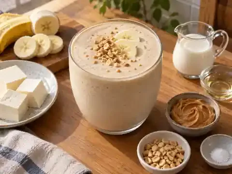 땅콩버터 두부쉐이크