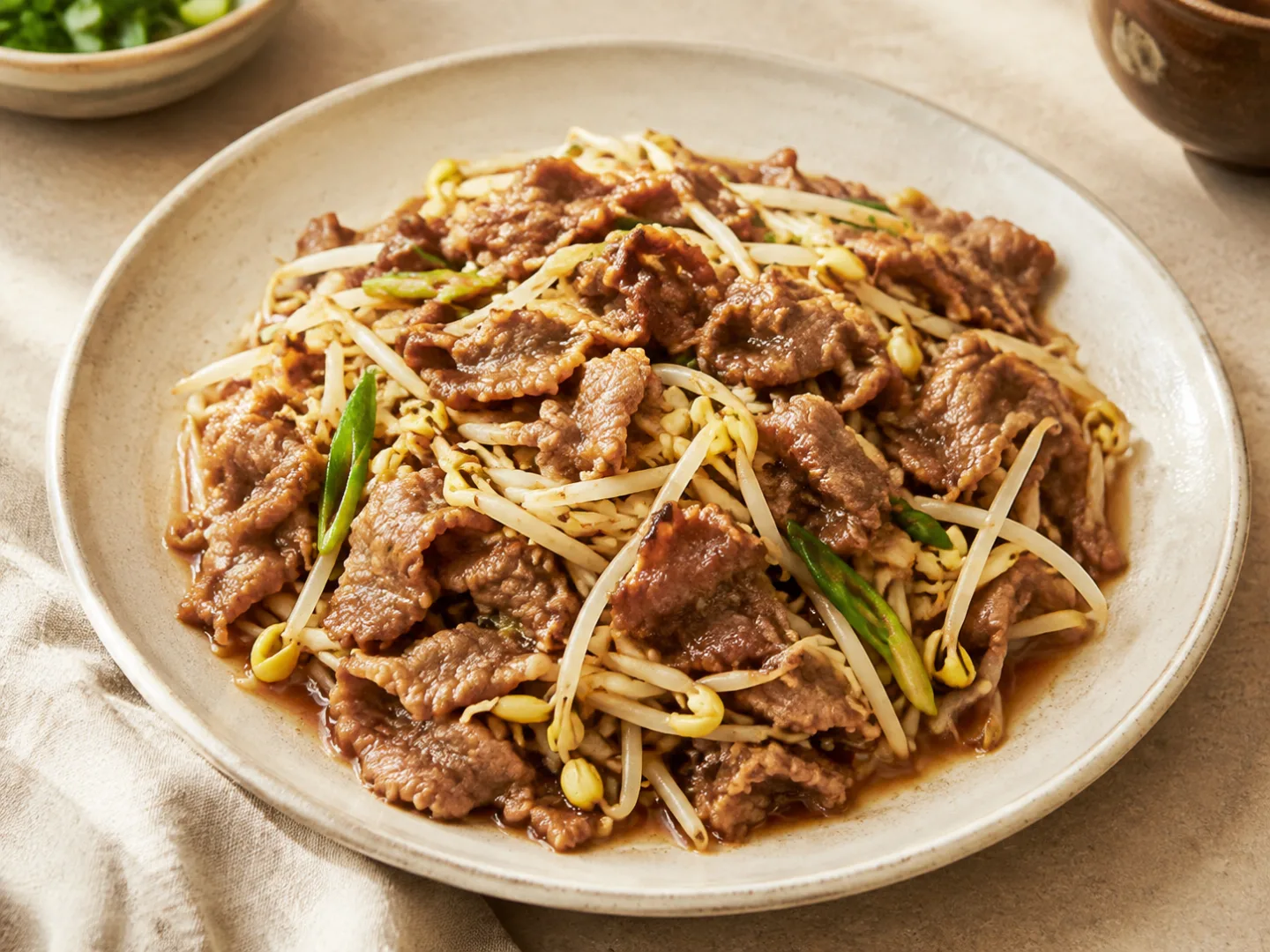 우삼겹 콩나물 불고기