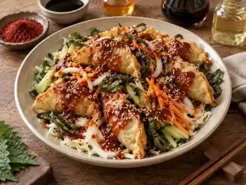 야채 비빔만두