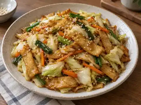 양배추 어묵볶음