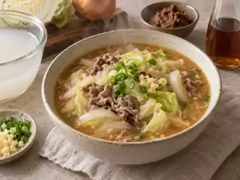 양배추 소고기된장국
