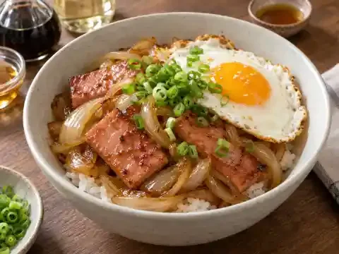 양파 햄구이덮밥