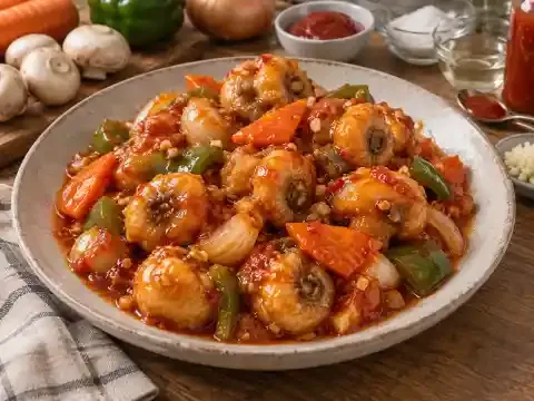 양송이 칠리탕수